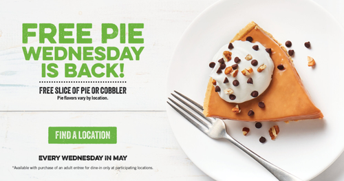 O Charley’s Free Pie Wednesday