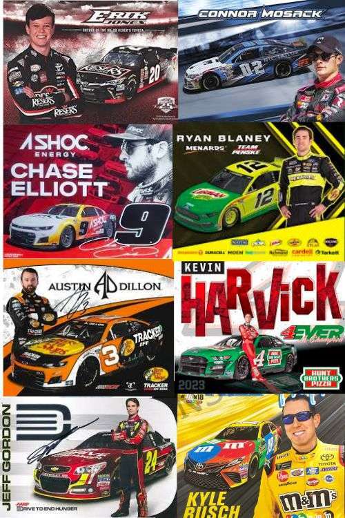 100’s of NASCAR Race Car HERO Cards Free (HUGE LIST)